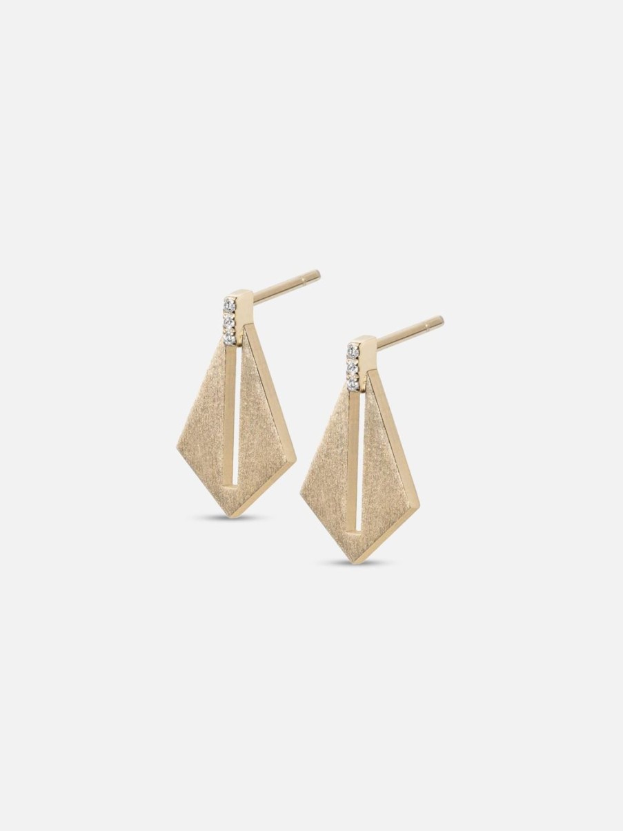 Earrings Noor Shamma | Cipresso Mini Earrings Yellow Gold