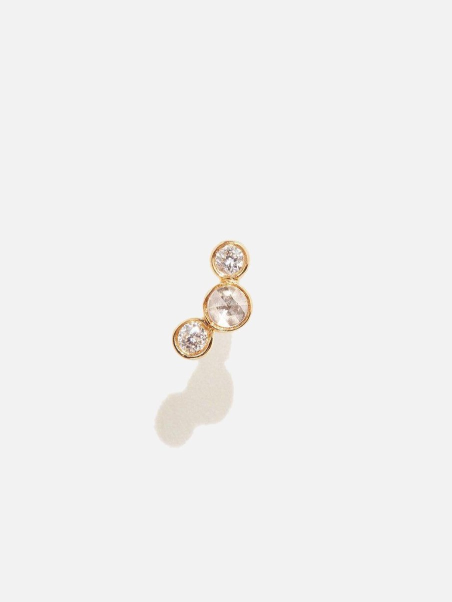 Earrings Pamela Love | Bezel Set Crescent Stud, Diamond