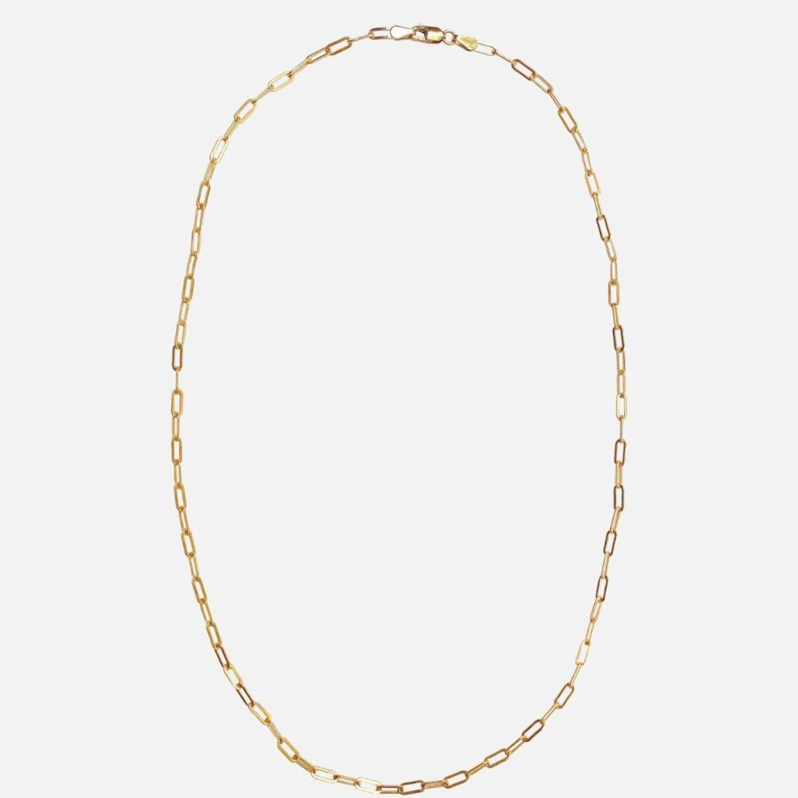 Necklaces Mandy Reid | Paper Clip Chain 14K Yellow Gold