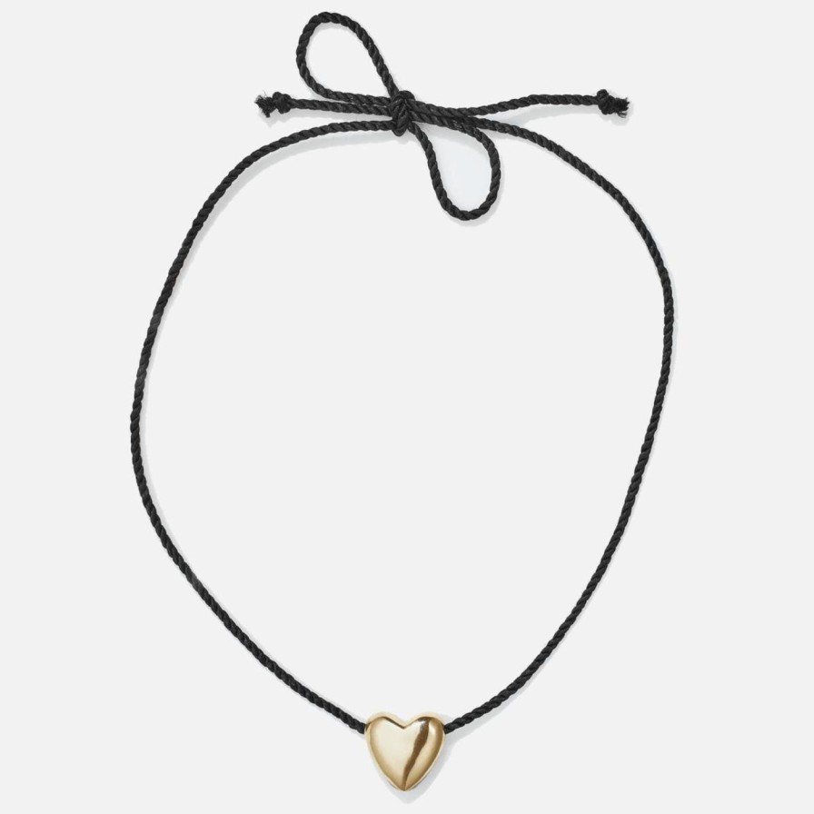 Necklaces Annika Inez | Heart Necklace, Small Gold Plated