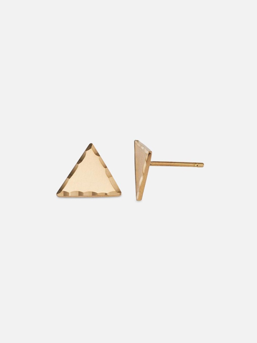 Earrings Alice Pierre | Textured Triangle Stud Earrings