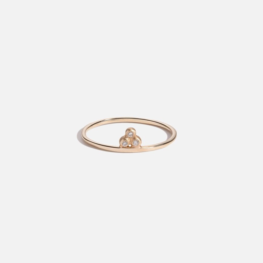 Rings A.M. Thorne | 3 Granule Diamond Ring 14K Yellow Gold