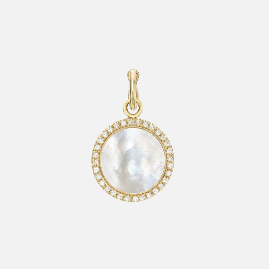 Charms & Pendants Stacy Nolan | Petite Mother Of Pearl Charm With Diamonds