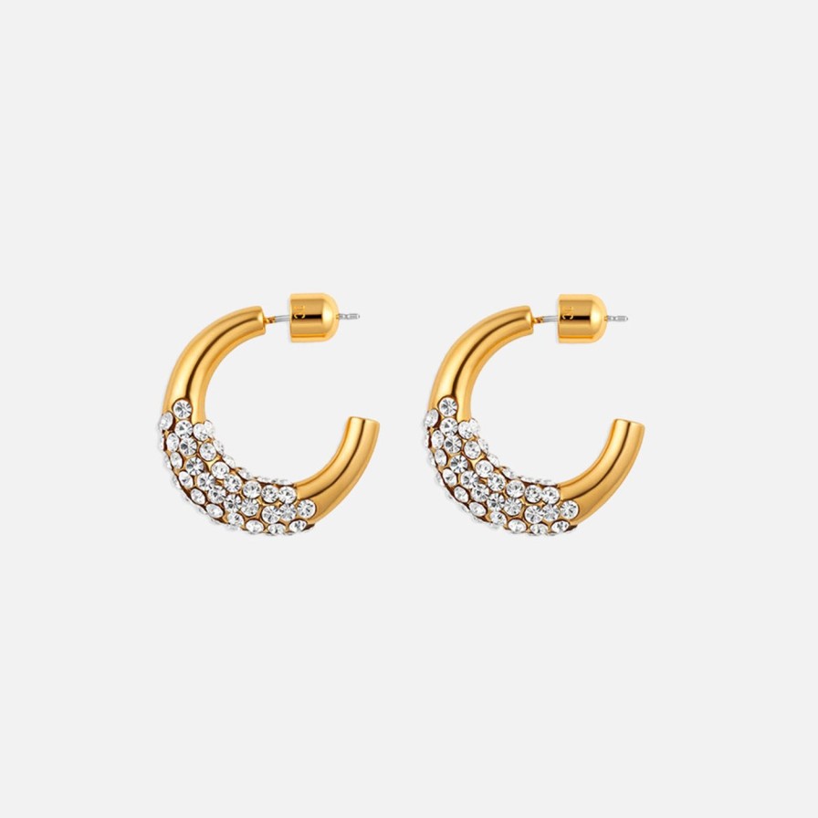 Earrings Christina Caruso | Pave Hoop Earring