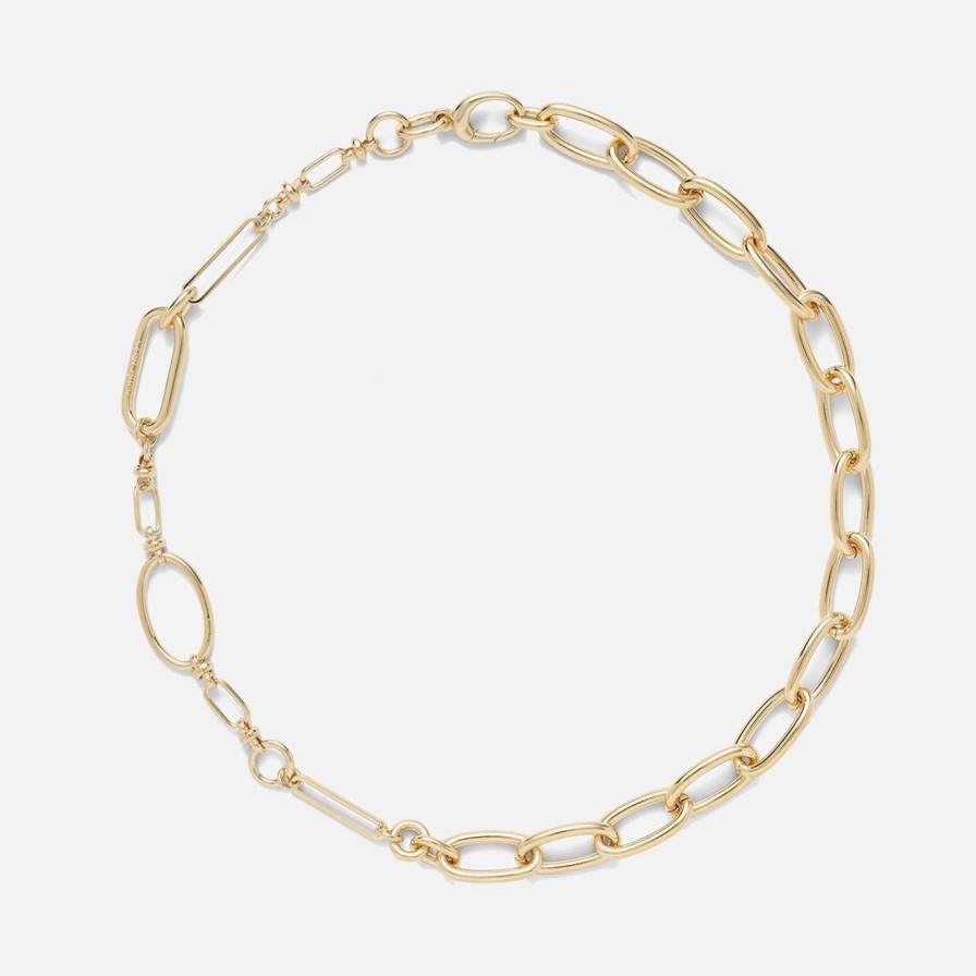 Necklaces Lady Grey | Oval Collage Necklace In Gold