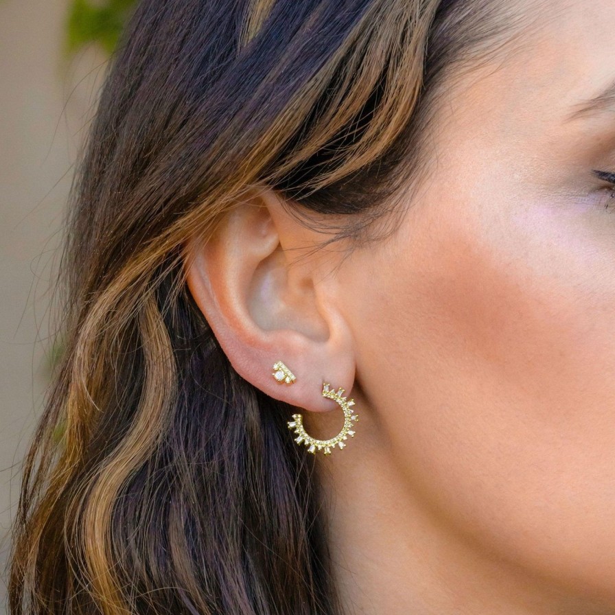 Earrings Meredith Young | Champagne Hoop Studs