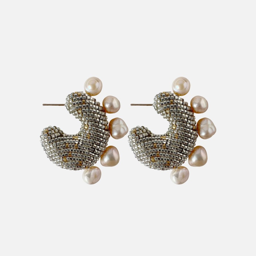 Earrings Susana Vega | Solito Pearled Earrings, Silver