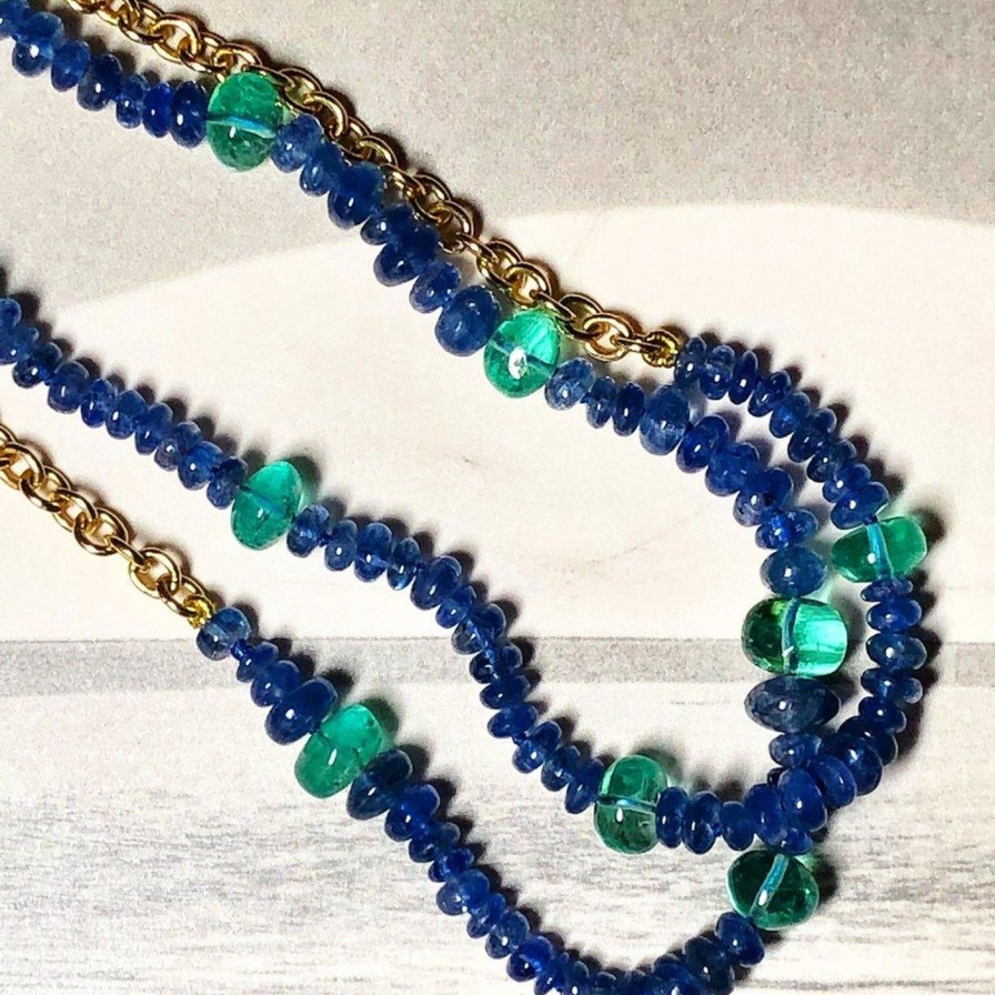 Necklaces Objet-a | La Plage Sapphires And Fine Colombian Emeralds