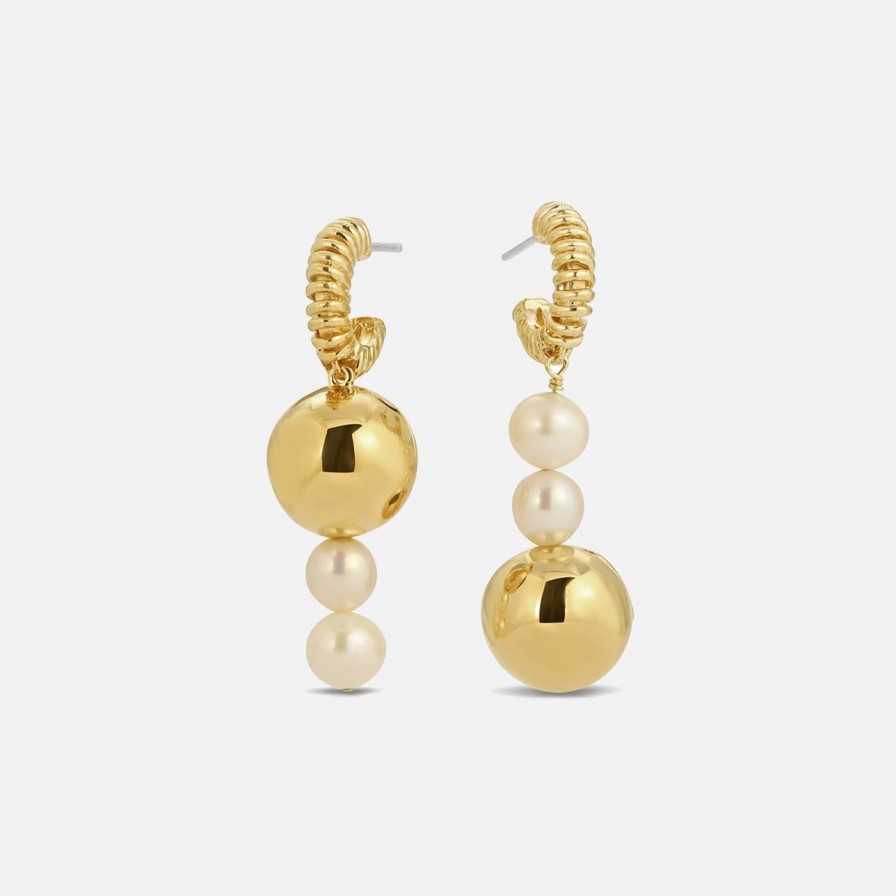 Earrings Monbouquette | Trois Bubble Drops Gold