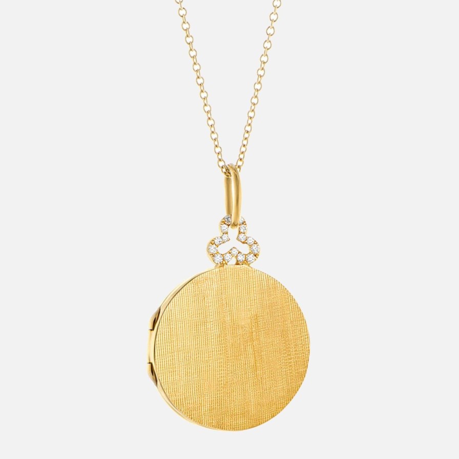 Necklaces Devon Woodhill | Small Diamond Trefoli Locket