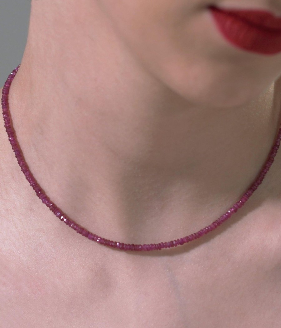 Necklaces Noor Shamma | Eternity Choker Ruby