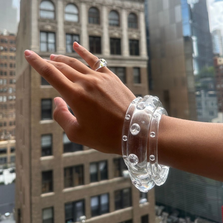 Bracelets Sarah Noor | Big Lucid Bangle, Clear