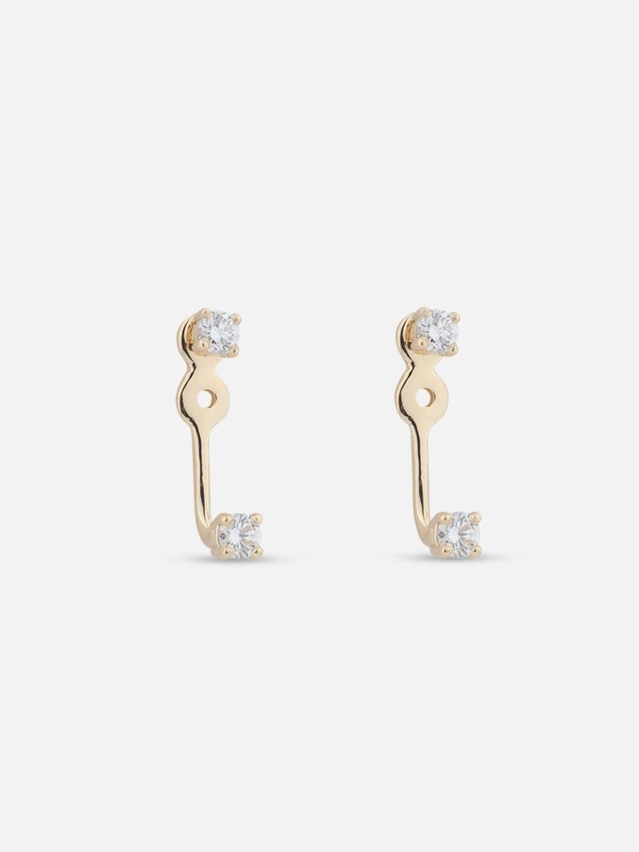 Earrings White/Space | Diamond Floater Ear Jackets