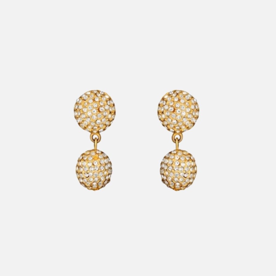 Earrings Christina Caruso | Pave Ball 2 Drop Earrings