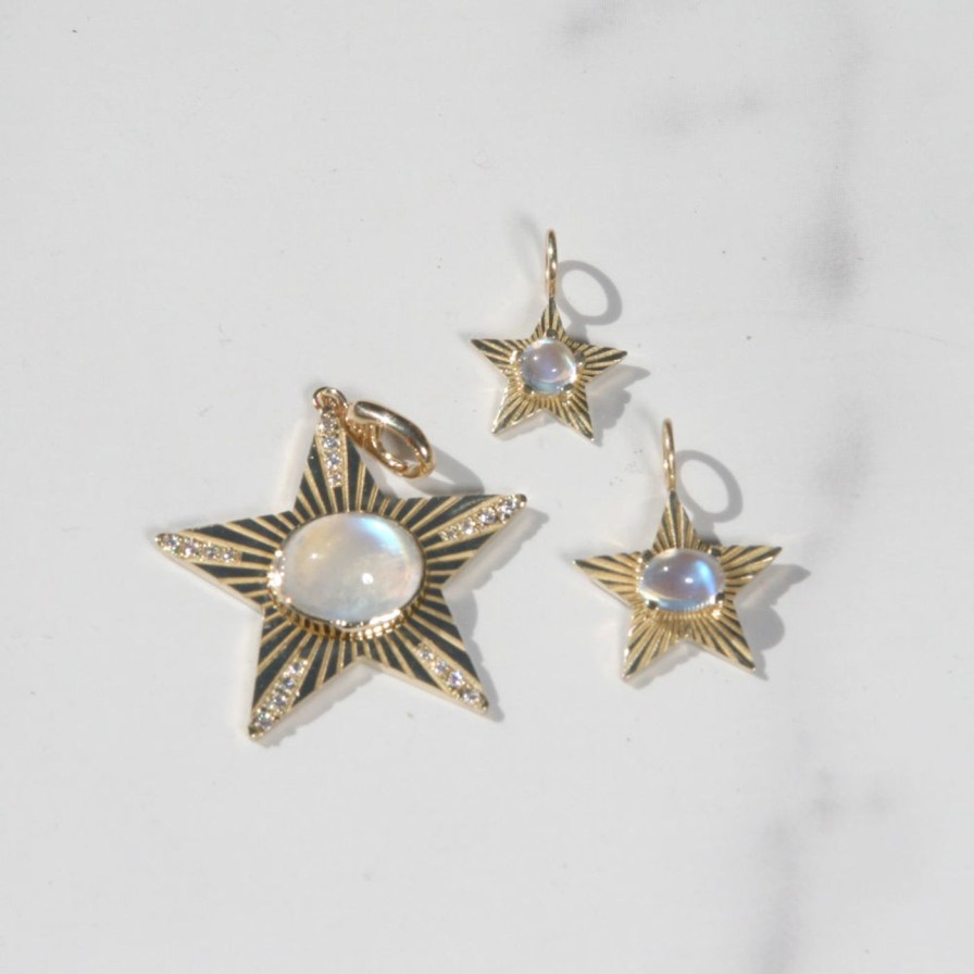 Charms & Pendants Kimberly Doyle | Moonstone Star Light Charm 14K Yellow