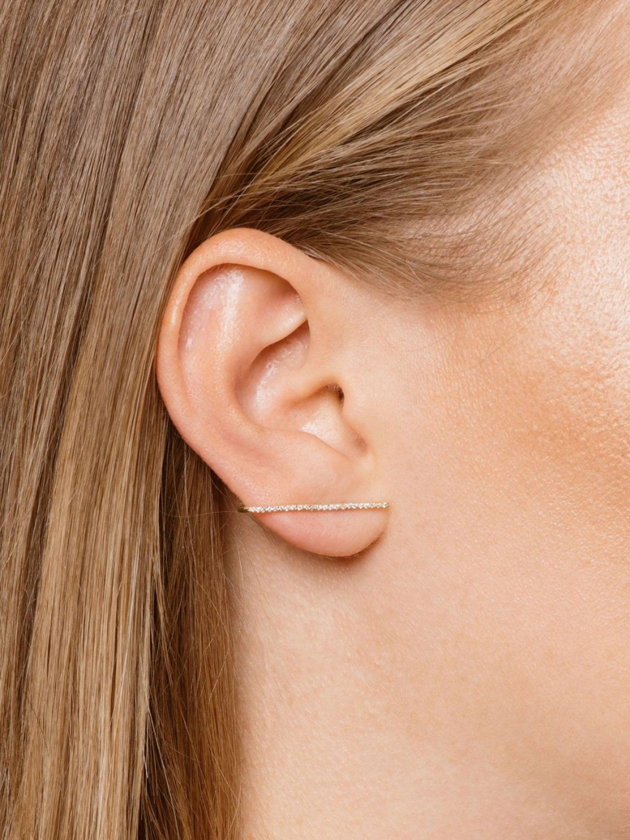 Earrings Labulgara | Diamond Crusader Earlobe Line Cuff