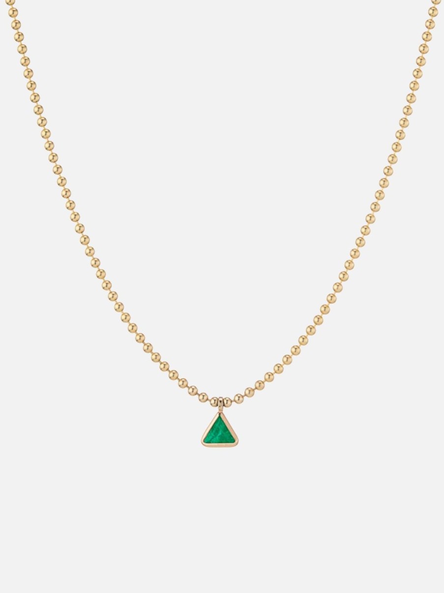 Necklaces At Present | Emerald Ball Chain Necklace